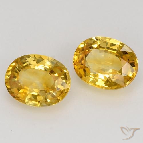 Gemme di Zaffiro Dorato naturale da 1.53 ct, Ovale, VS