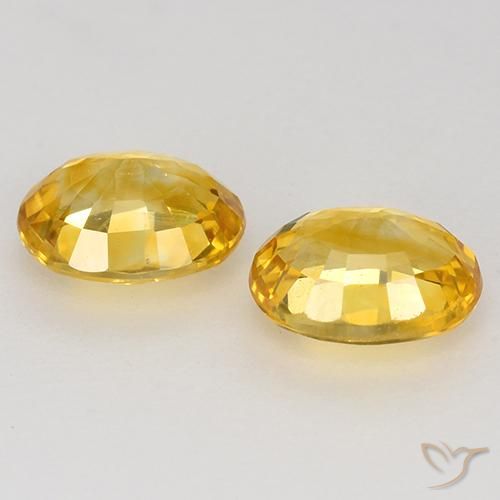 Gemme di Zaffiro Dorato naturale da 1.53 ct, Ovale, VS
