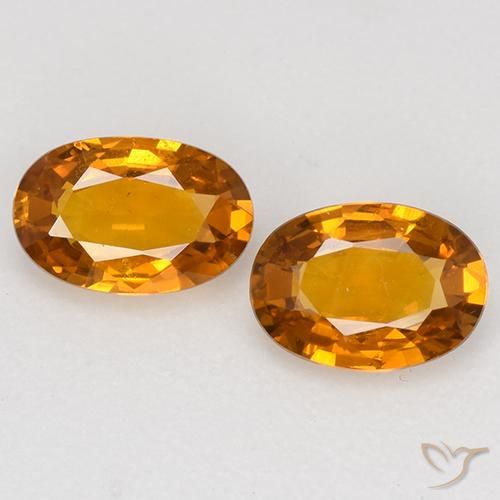 1.15ctw Naturale Arancio Medio Zaffiro, Ovale, VVS-VS