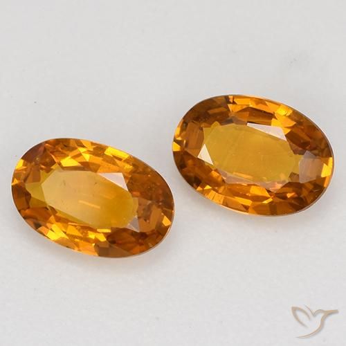 Gemme di Zaffiro Arancio Medio naturale da 1.15 ct, Ovale, VVS-VS