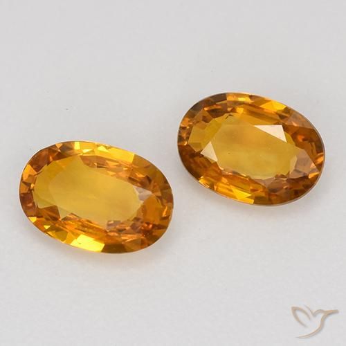 Gemme di Zaffiro Arancione marroncino naturale da 1.17 ct, Ovale, VVS-VS