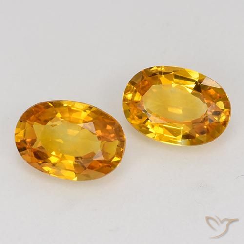 Gemme di Zaffiro Arancio Medio naturale da 1.40 ct, Ovale, VS