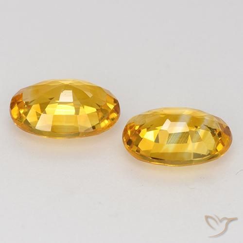 Gemme di Zaffiro Arancio Medio naturale da 1.40 ct, Ovale, VS