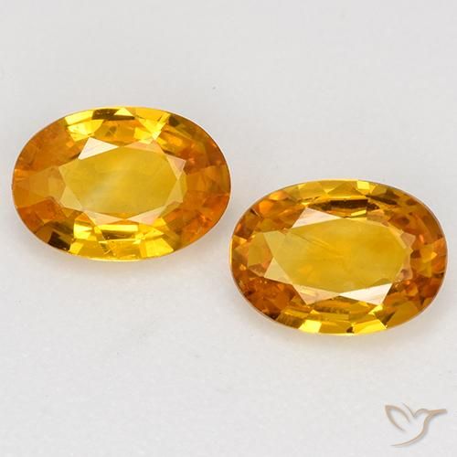1.25ctw Naturale Arancio Medio Zaffiro, Ovale, VVS-VS