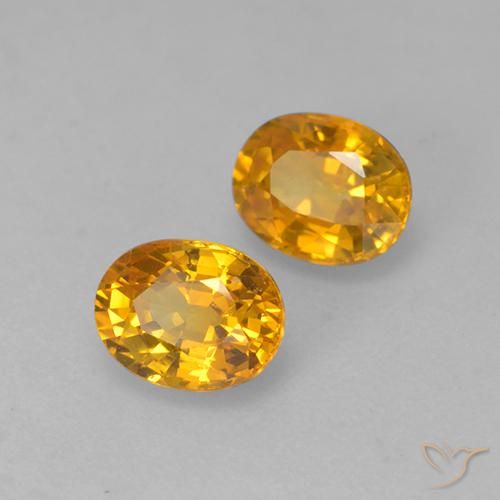Gemme di Zaffiro Albicocca Arancia naturale da 1.13 ct, Ovale, VS