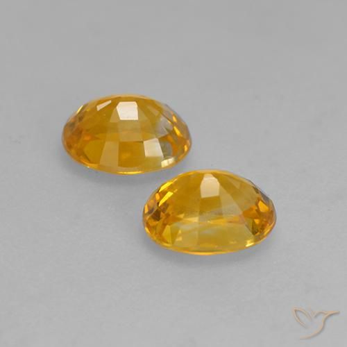 Gemme di Zaffiro Albicocca Arancia naturale da 1.13 ct, Ovale, VS
