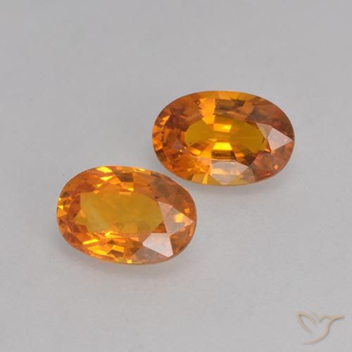 Gemme di Zaffiro Albicocca Arancia naturale da 1.36 ct, Ovale, VVS-VS