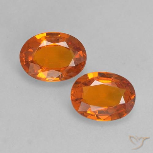 1.31ctw Naturale Arancio Medio Zaffiro, Ovale, VVS-VS