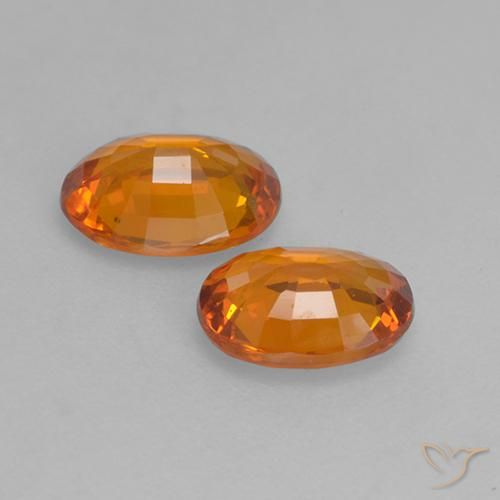Gemme di Zaffiro Arancio Medio naturale da 1.31 ct, Ovale, VVS-VS