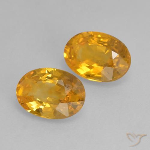 Gemme di Zaffiro Albicocca Arancia naturale da 1.43 ct, Ovale, VS