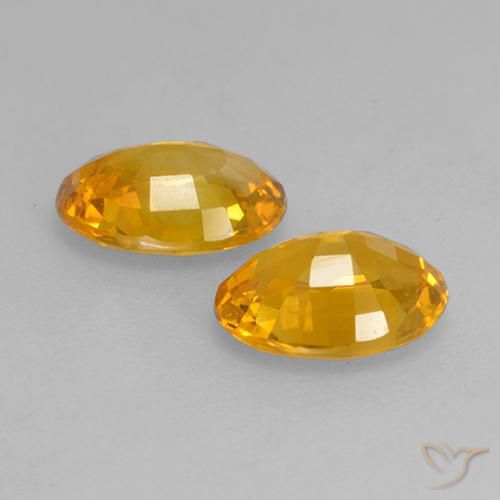 Gemme di Zaffiro Albicocca Arancia naturale da 1.43 ct, Ovale, VS