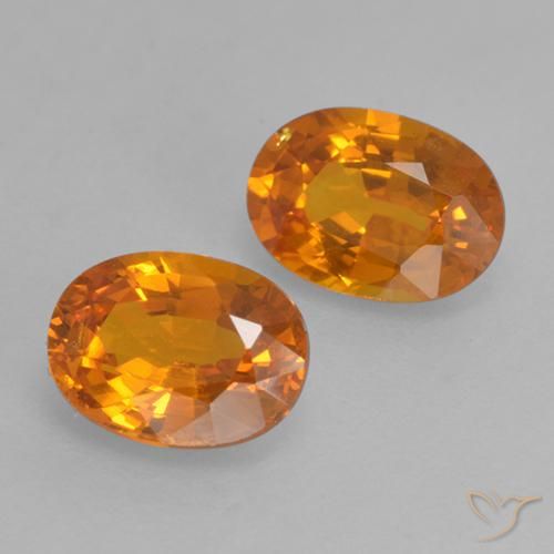 Gemme di Zaffiro Arancio Medio naturale da 1.28 ct, Ovale, VS