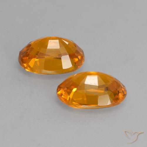 Gemme di Zaffiro Arancio Medio naturale da 1.28 ct, Ovale, VS
