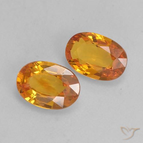 Gemme di Zaffiro Albicocca Arancia naturale da 1.35 ct, Ovale, VS