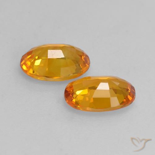 Gemme di Zaffiro Albicocca Arancia naturale da 1.35 ct, Ovale, VS