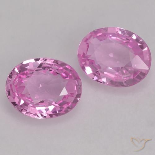 Gemme di Zaffiro Viola rosato brillante naturale da 0.82 ct, Ovale, VVS-VS