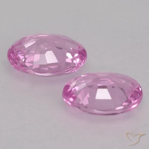 Gemme di Zaffiro Viola rosato brillante naturale da 0.82 ct, Ovale, VVS-VS