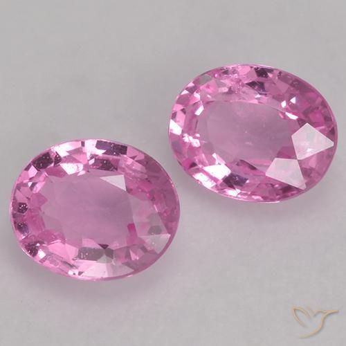 Gemme di Zaffiro Rosa viola reale molto chiaro naturale da 0.78 ct, Ovale, VVS-VS