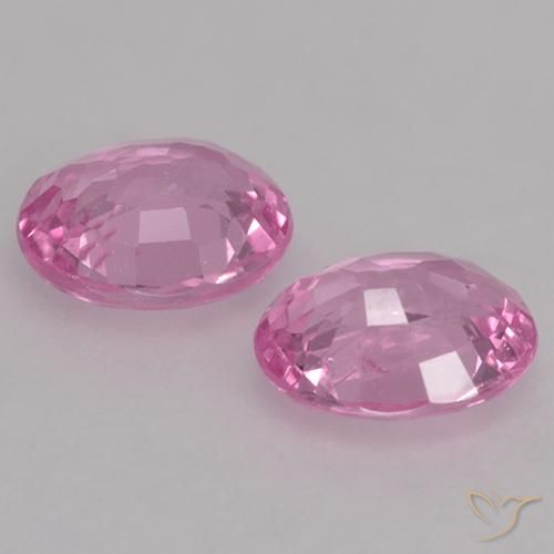Gemme di Zaffiro Rosa viola reale molto chiaro naturale da 0.78 ct, Ovale, VVS-VS