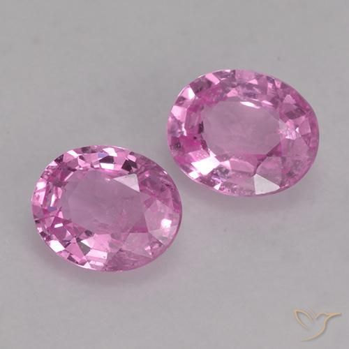 Gemme di Zaffiro Viola rosato brillante naturale da 0.82 ct, Ovale, VS