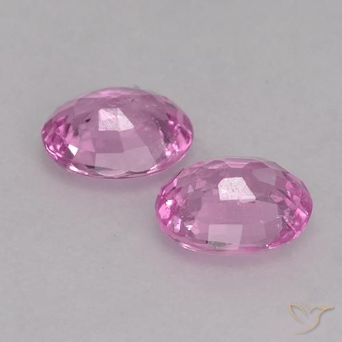 Gemme di Zaffiro Viola rosato brillante naturale da 0.82 ct, Ovale, VS