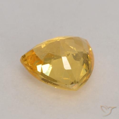 Zaffiro Dorato naturale da 0.63 ct, Taglio trillion, VS