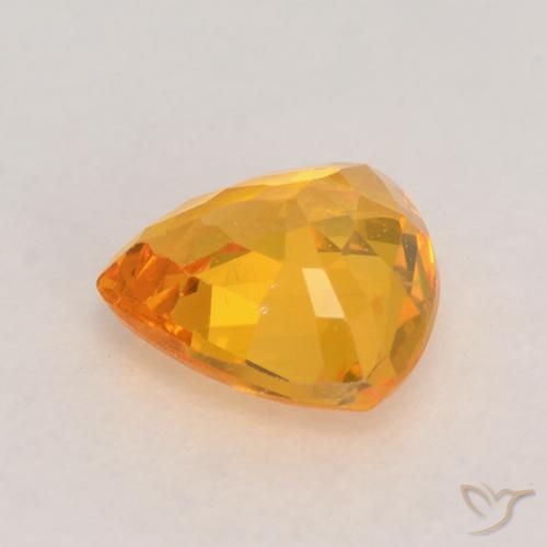 Zaffiro Arancio-Oro naturale da 0.64 ct, Taglio trillion, VVS-VS
