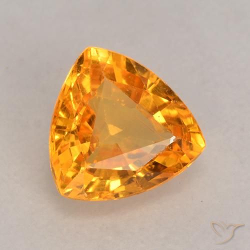 Zaffiro Oro naturale da 0.64 ct, Taglio trillion, VS