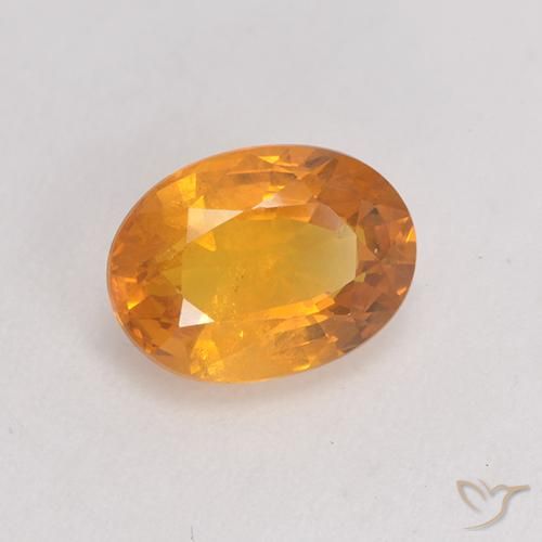 Zaffiro Arancio-Oro naturale da 1.39 ct, Ovale, VS