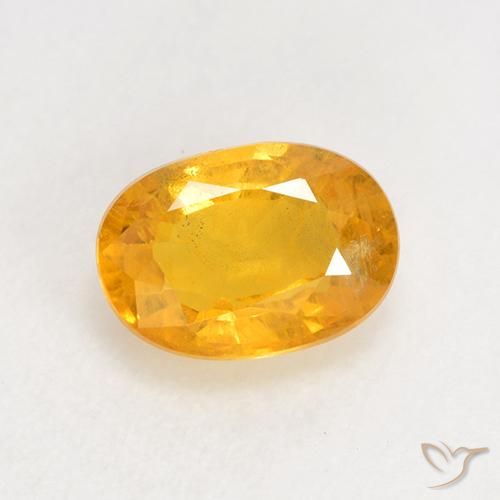 1.04ct Naturale Dorato medio Zaffiro, Ovale, VS-SI