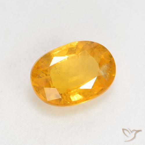 Zaffiro Dorato medio naturale da 1.04 ct, Ovale, VS-SI