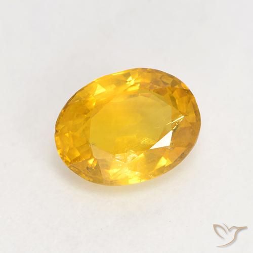 Zaffiro Arancio dorato naturale da 1.09 ct, Ovale, VS-SI