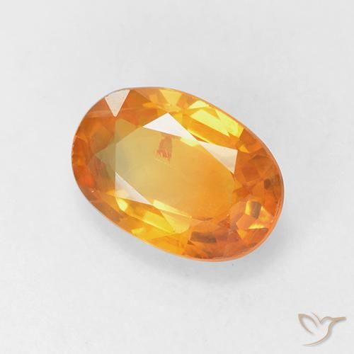 Zaffiro Arancio Medio naturale da 1.45 ct, Ovale, VS-SI