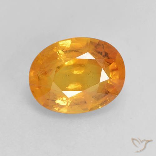 Zaffiro Arancio Medio naturale da 1.81 ct, Ovale, VS-SI