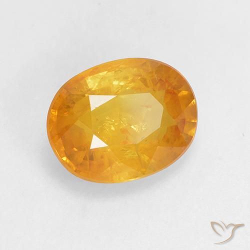Zaffiro Arancio dorato naturale da 1.70 ct, Ovale, VS-SI