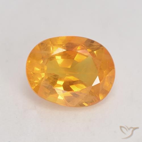 1.51ct Naturale Arancio Medio Zaffiro, Ovale, VS-SI