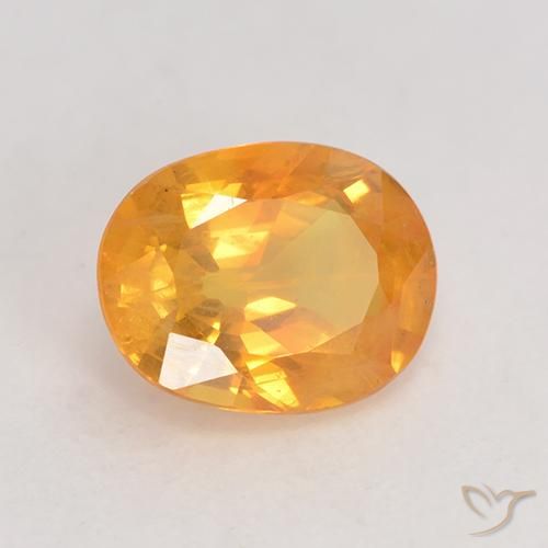 Zaffiro Arancio Medio naturale da 1.51 ct, Ovale, VS-SI