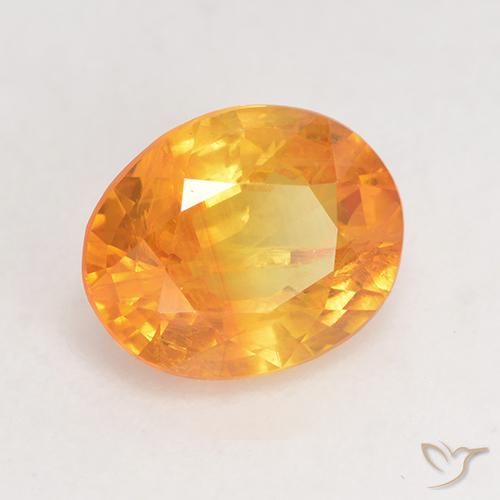 Zaffiro Arancio Medio naturale da 1.78 ct, Ovale, VS-SI