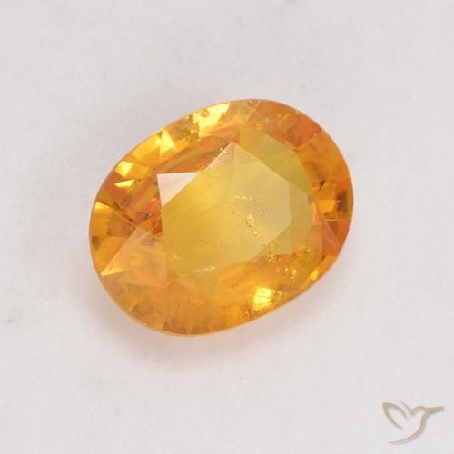 Zaffiro Arancio-Oro naturale da 1.40 ct, Ovale, VS-SI