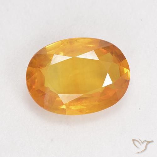1.72ct Naturale Arancio Medio Zaffiro, Ovale, VS