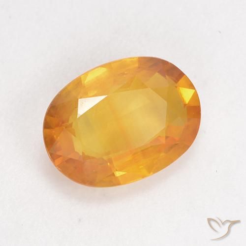 Zaffiro Arancio Medio naturale da 1.72 ct, Ovale, VS