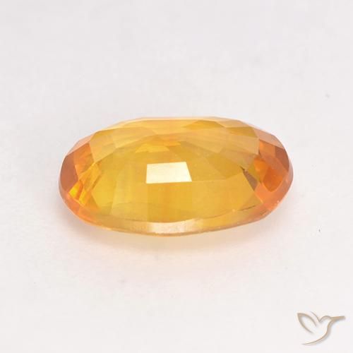 Zaffiro Arancio Medio naturale da 1.72 ct, Ovale, VS