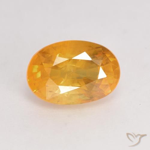 1.50ct Naturale Arancio Medio Zaffiro, Ovale, VS