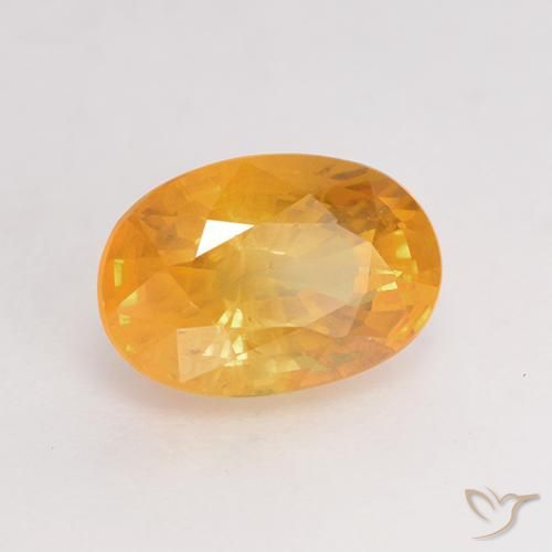 Zaffiro Arancio Medio naturale da 1.50 ct, Ovale, VS