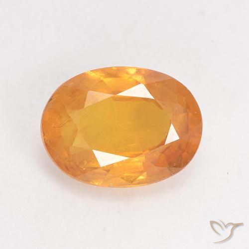 1.63ct Naturale Arancio-Oro Zaffiro, Ovale, VS-SI