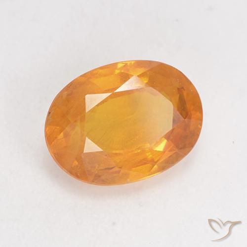 Zaffiro Arancio-Oro naturale da 1.63 ct, Ovale, VS-SI