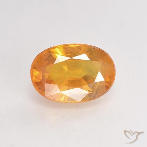 1.26ct Naturale Arancio Medio Zaffiro, Ovale, VS-SI