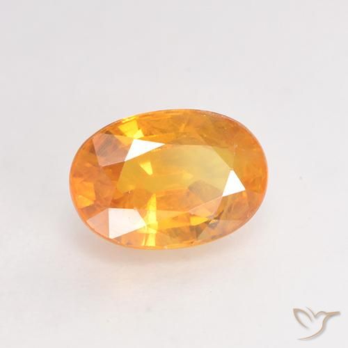 Zaffiro Arancio Medio naturale da 1.26 ct, Ovale, VS-SI
