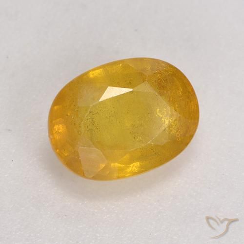 Zaffiro Arancio dorato naturale da 2.05 ct, Ovale, SI