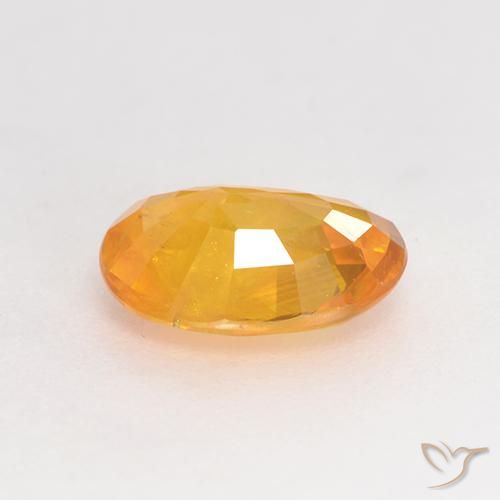 Zaffiro Arancio Medio naturale da 1.36 ct, Ovale, VS